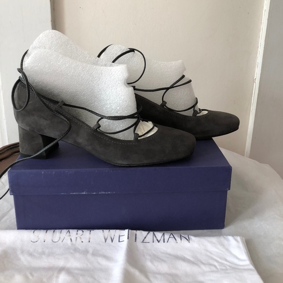 Stuart Weitzman Cordon Lace-Up Ballerina Pump 8M - Picture 3 of 8